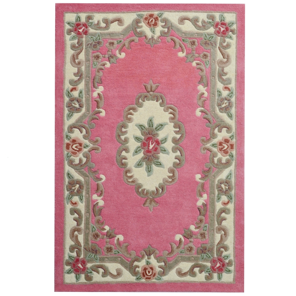 Hand Carved Wool Rug Avalon Pink Rug Club
