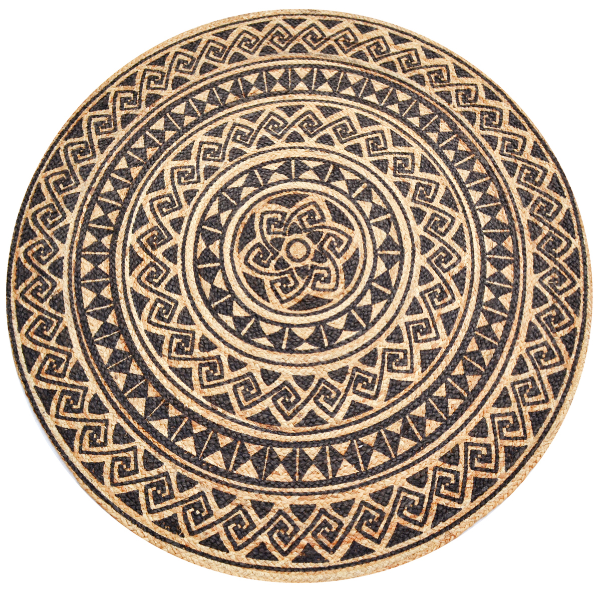 Cuba Natural Jute Rug - 1098 - Natural/Black - Rug Club