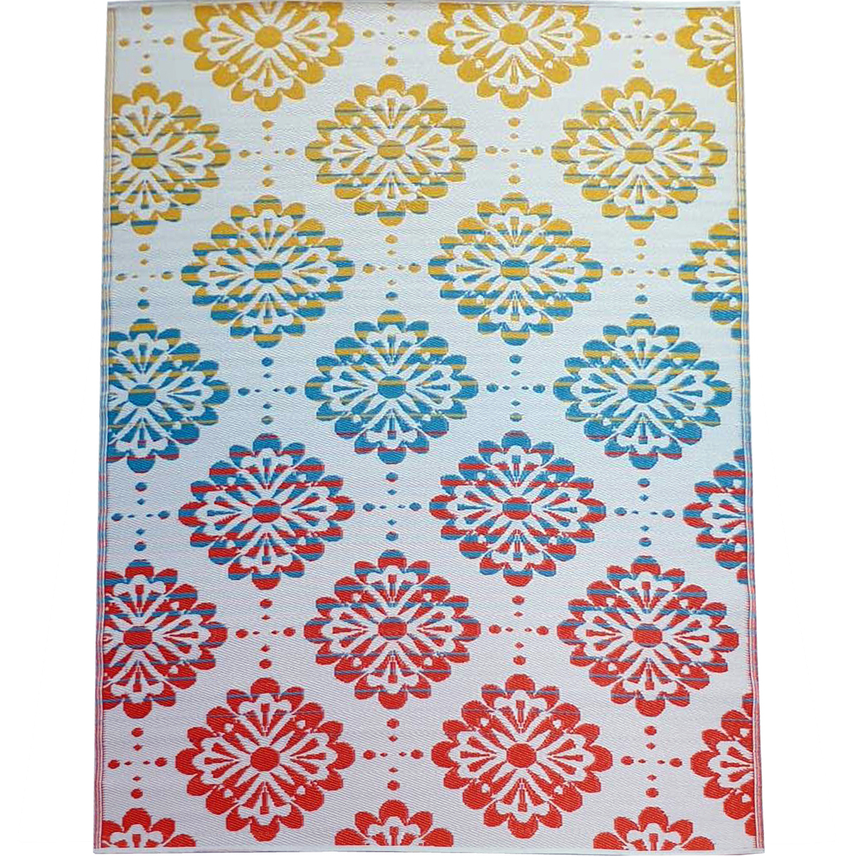 Ecofriendly Reversible Outdoor Plastic MatChatai 21A7Multi Rug Club