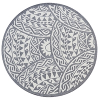 Ariel Handmade Round Wool Rug-6264-Light Grey