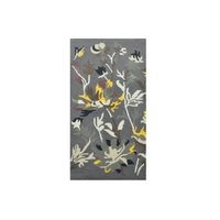 Modern Handmade Wool & Viscose Rug - Botanical 6242 - Grey