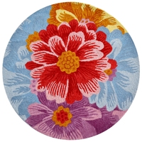 Handmade Botanical Wool Rug-6260-Multi