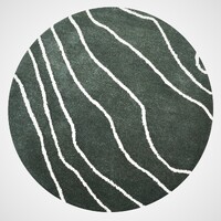 Handmade Woollen Round Rugs-Decotex 6373-Army Green