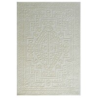 Contemporary Handwoven Wool Rug-Heritage 6370-Ivory