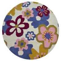 Handmade Kids Wool Rug-Daisy K-6396-Ivory Multi
