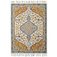 Handmade Lyon Wool Rug-6300-Ivory Grey