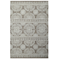 Modern Wool Rug - Mandala 6211 - Ivory/Brown