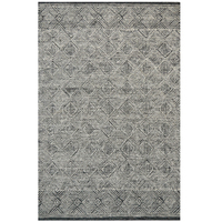 Handmade Roza Wool Rug-6285-Charcoal