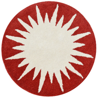 Handmade Round Wool Rug-Transit 6329-Rust