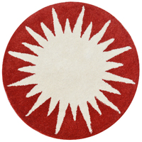 Handmade Round Wool Rug-Transit 6329-Rust