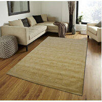 Handmade Contemporary Wool Rug - Triangle - Irish Cream