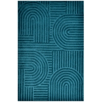 Contemporary Handwoven Wool Rug - Integra 6230 - Turquoise