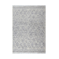 Designer Flatwoven Wool Rug - Aura 6234 - Ivory/Black