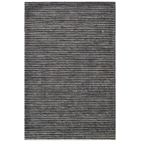 Designer Handwoven Beads Wool Rug - 6218 - Charcoal