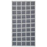 Modern Handwoven Wool Rug- Lattice 6388-Charcoal Ivory-80x150cm