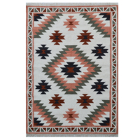 Designer Handwoven Wool Rug-Nordic 6352-Ivory Multi