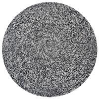Ultra Chic Indoor/Outdoor Handwoven Rug-Orbit 6223-Ivory Black