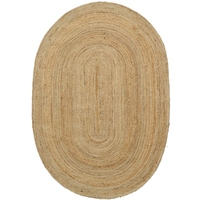 Eco-friendly Oval Jute Rug-Kochi 1118-Natural