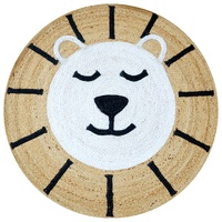 Handmade Kids Jute Round Rug-Simba 1144-Natural