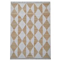 Natural Handwoven Jute Rug-Toulon 1132-Natural/Ivory