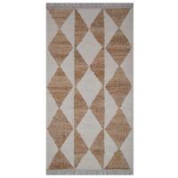 Natural Handwoven Jute Rug-Toulon 1132-Natural/Ivory-80x150cm