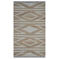 Natural Handwoven Jute Rug-Toulon 1133-Natural/Ivory-80x150cm