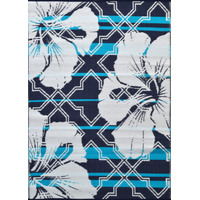 Alfresco Reversible Outdoor Mat - 21A4 - Blue/White