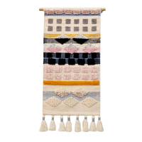 Artisan Handwoven Trendy Wall Hanging - AD015 - Ivory/Multi