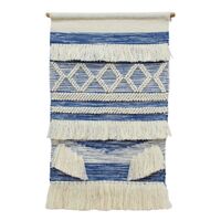 Modern Handwoven Wallhanging-Verona AD-24-Ivory Denim