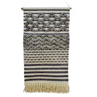 Modern Handwoven Wallhanging-Stark AD 26-Ivory Silver